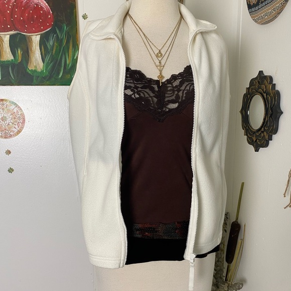 Hike bike boat in this spring vest by Made for Life cream zip up pockets vest M - Picture 2 of 9